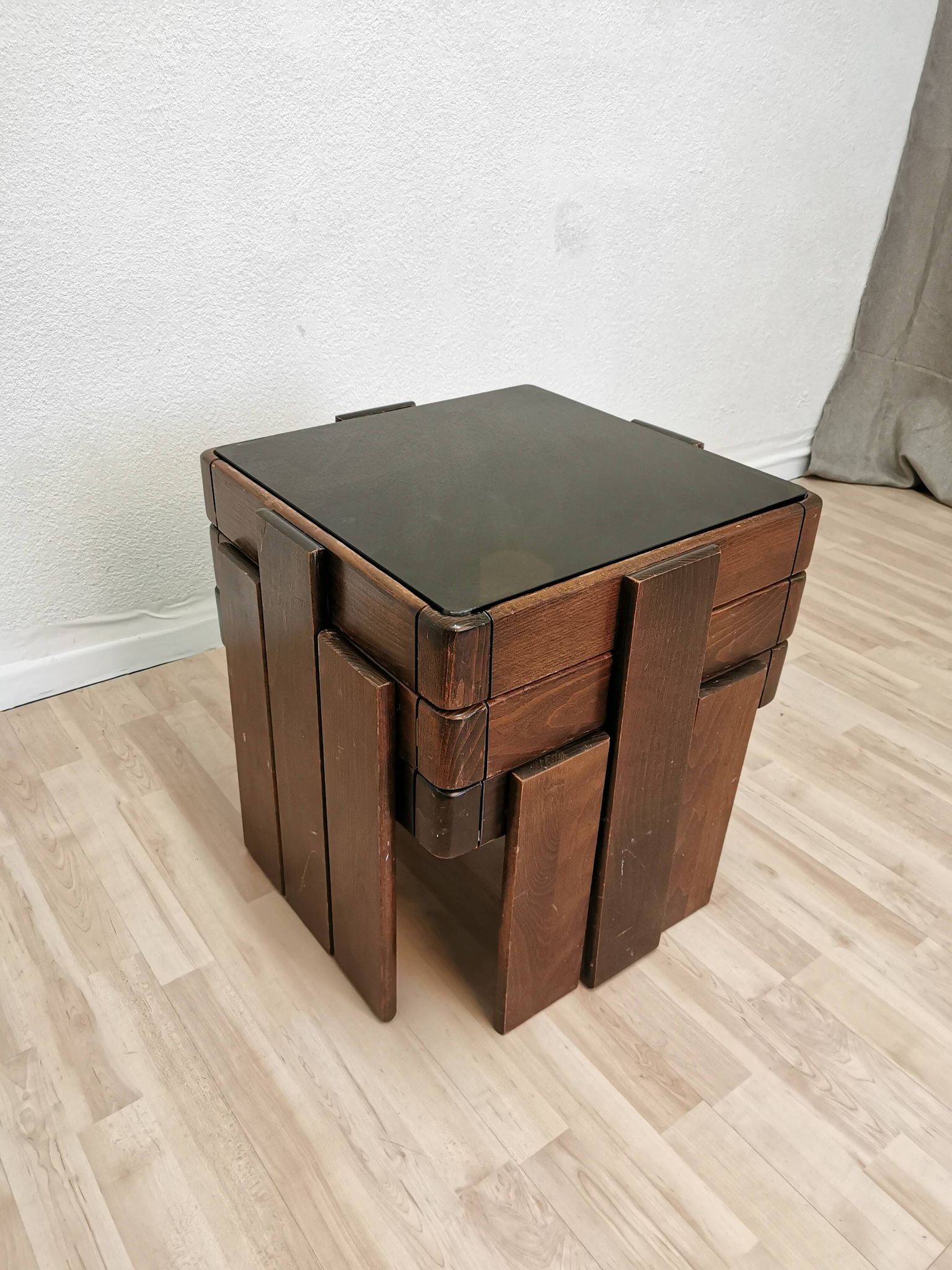 Set of 3 vintage nesting tables / gianfranco frattini for meblo / 1960s / mid-century