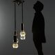 Vintage ceiling light in plastic and metal, design, Italy, 1960s