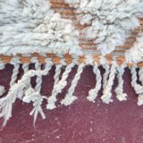 Beni Ouarain rug 300x200 cm – Thick ivory wool, diamond patterns