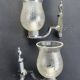 Pair of chrome wall sconces vintage bathroom