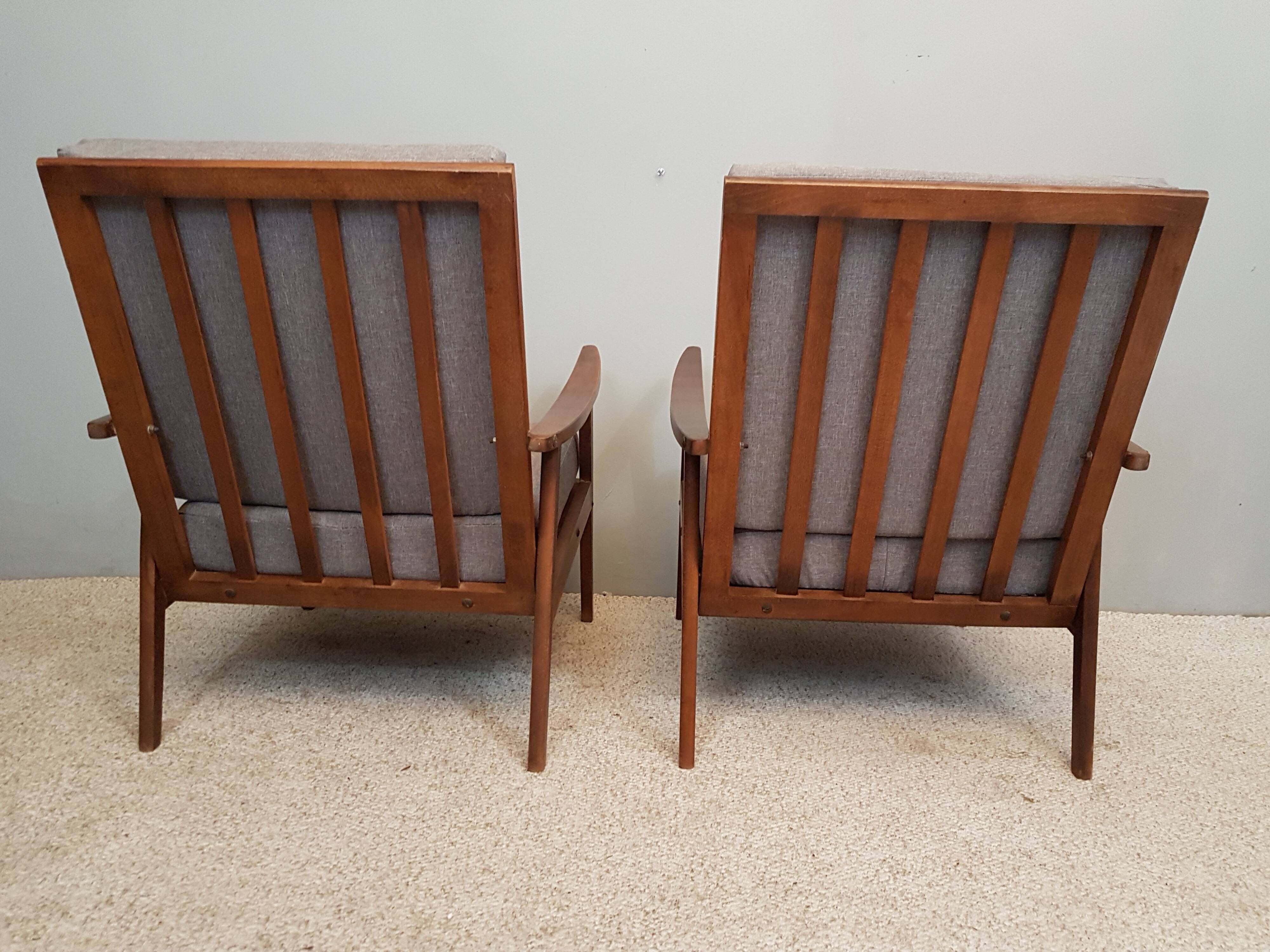 Pair of chairs 1960's boomerang