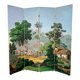 20th Century Four Panel Wallpaper Screen from Zuber, 1940s
