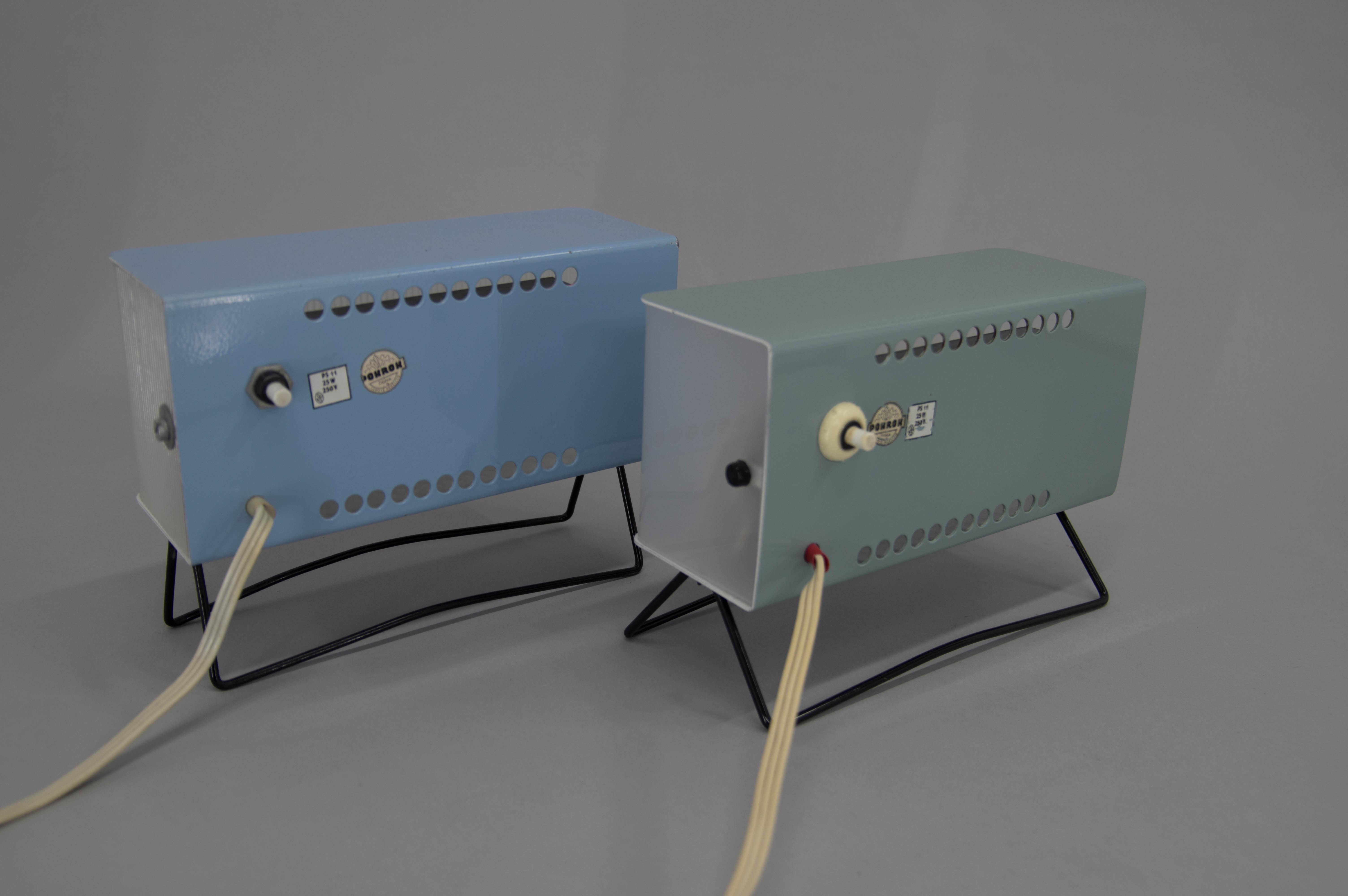 Set of two table lamps by pokrok zilina, 1960s