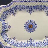 Very large Gien earthenware dish, Rouen decor