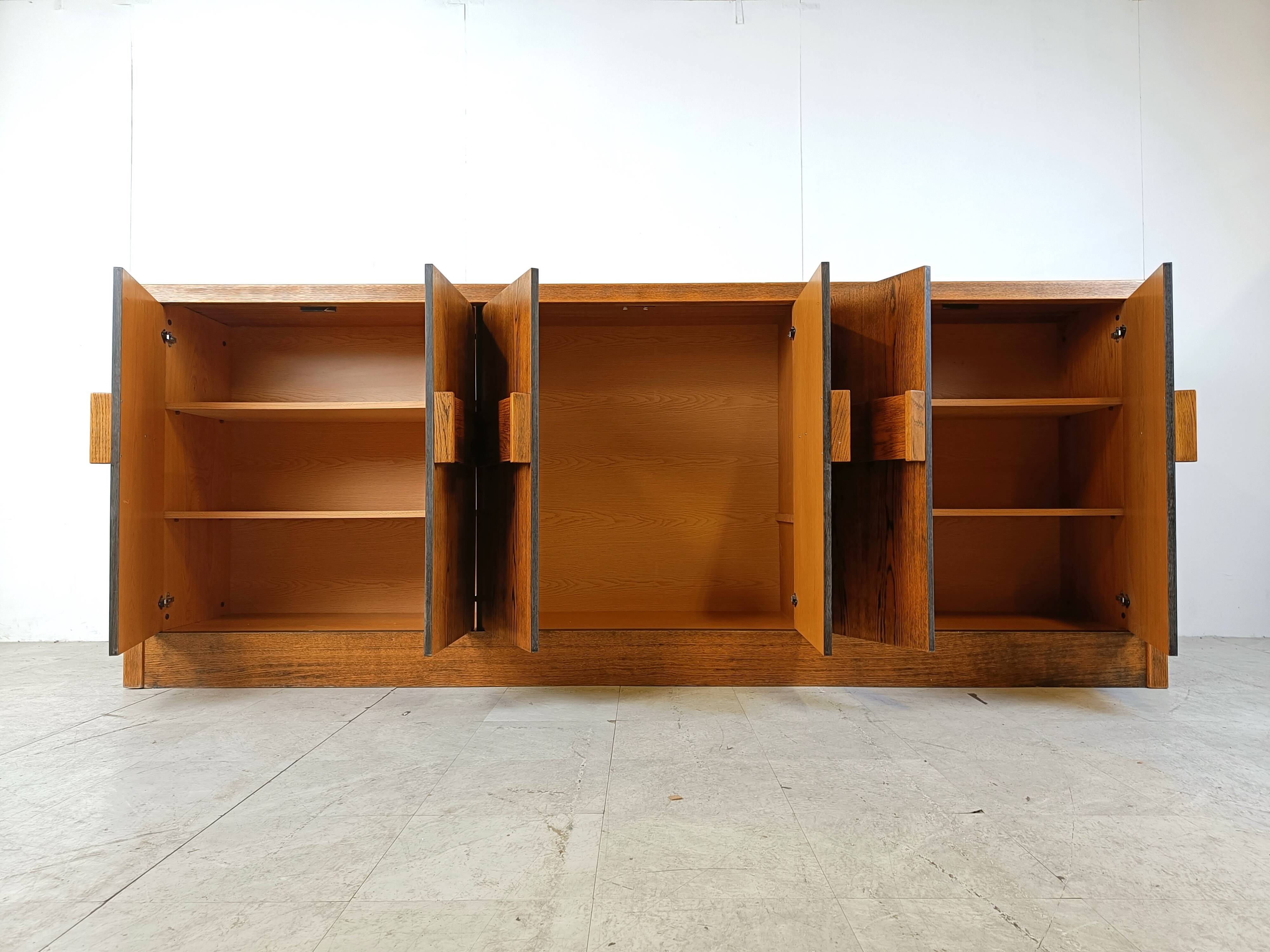Vintage brutalist credenza, 1970s