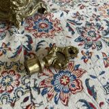 Large brass candlestick with 5 lights and its accessory for extinguishing candles