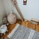 Berber carpet Zanafi - 100% black and white wool - 115 cm x 60 cm