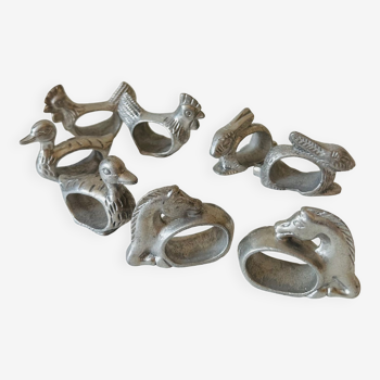 Zoomorphic pewter napkin ring