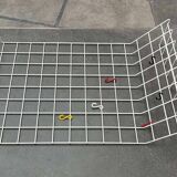 White minimalist string coat rack, modern mid-century, 1960s.