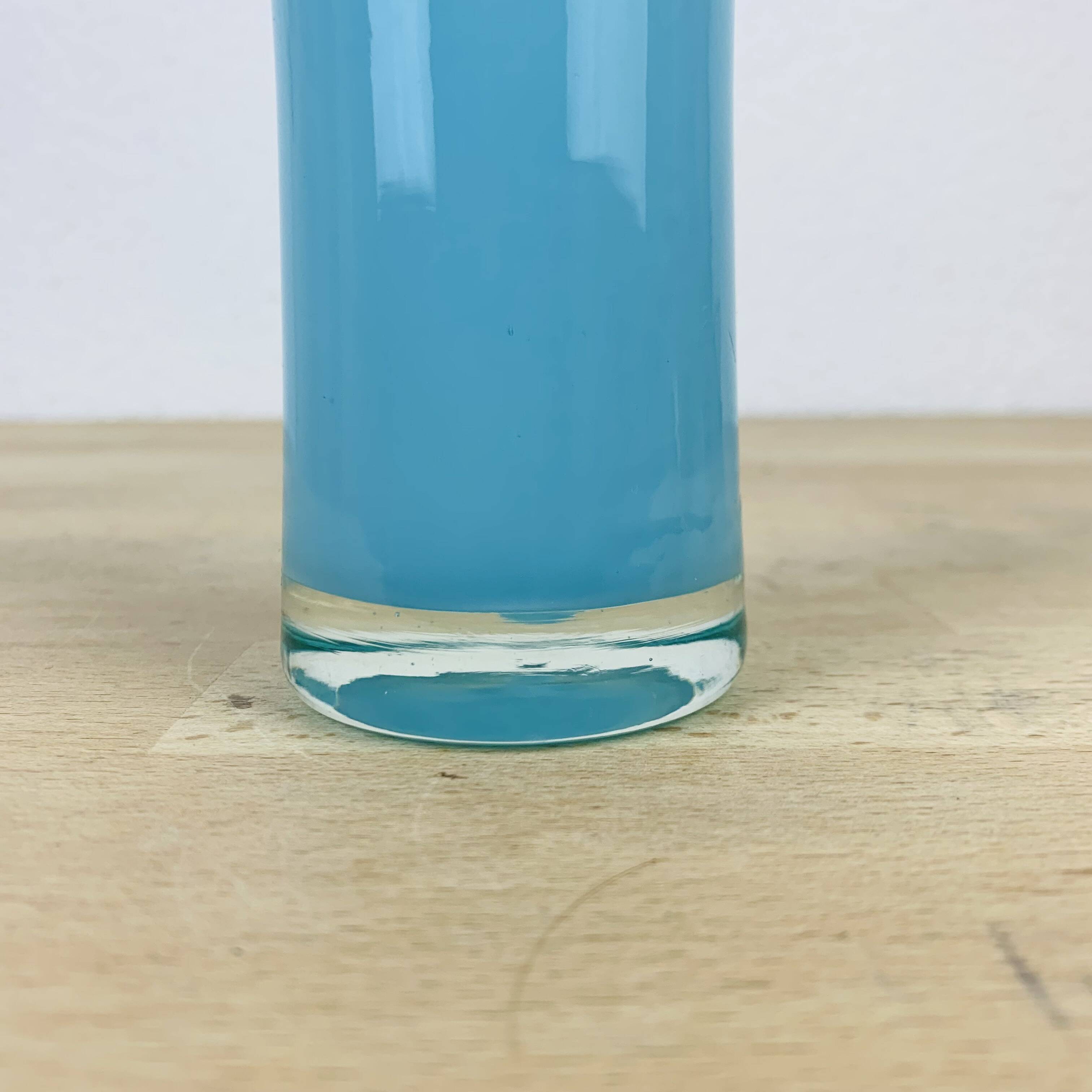 Blue glass vase