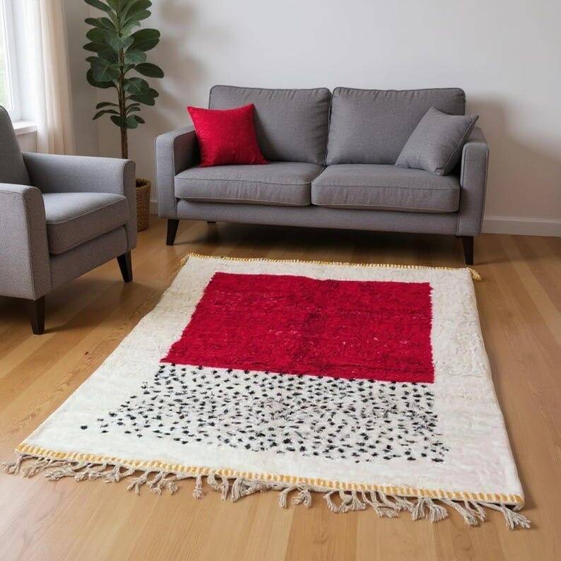 Moroccan Berber wool rug size 200 x 300 cm