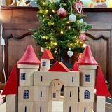 Stackable wooden building castle