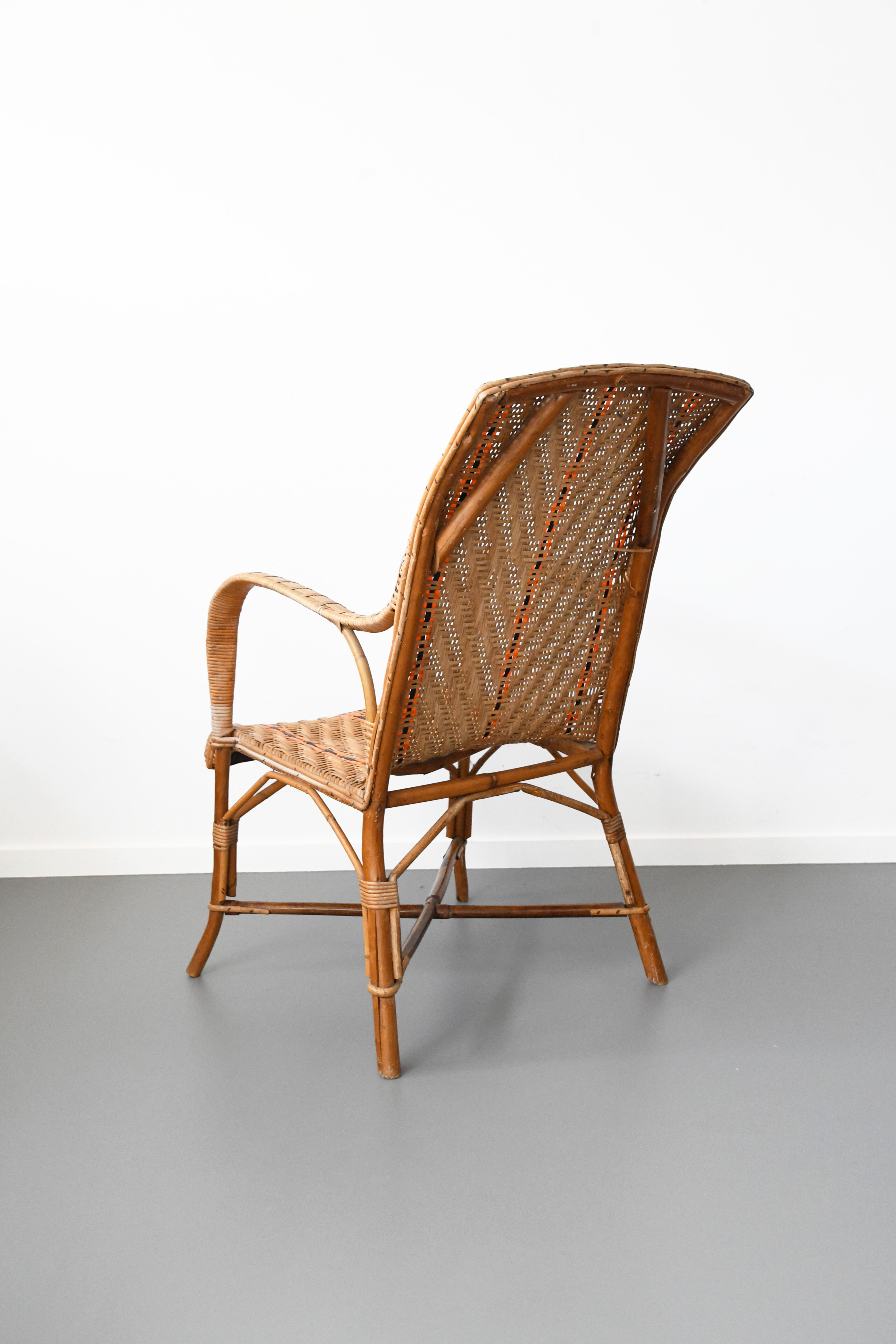 Vintage wicker/rattan armchair