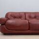 3 seater vintage leather sofa mobil girgi 1970s