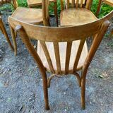 Set of 8 vintage bistro chairs 1950