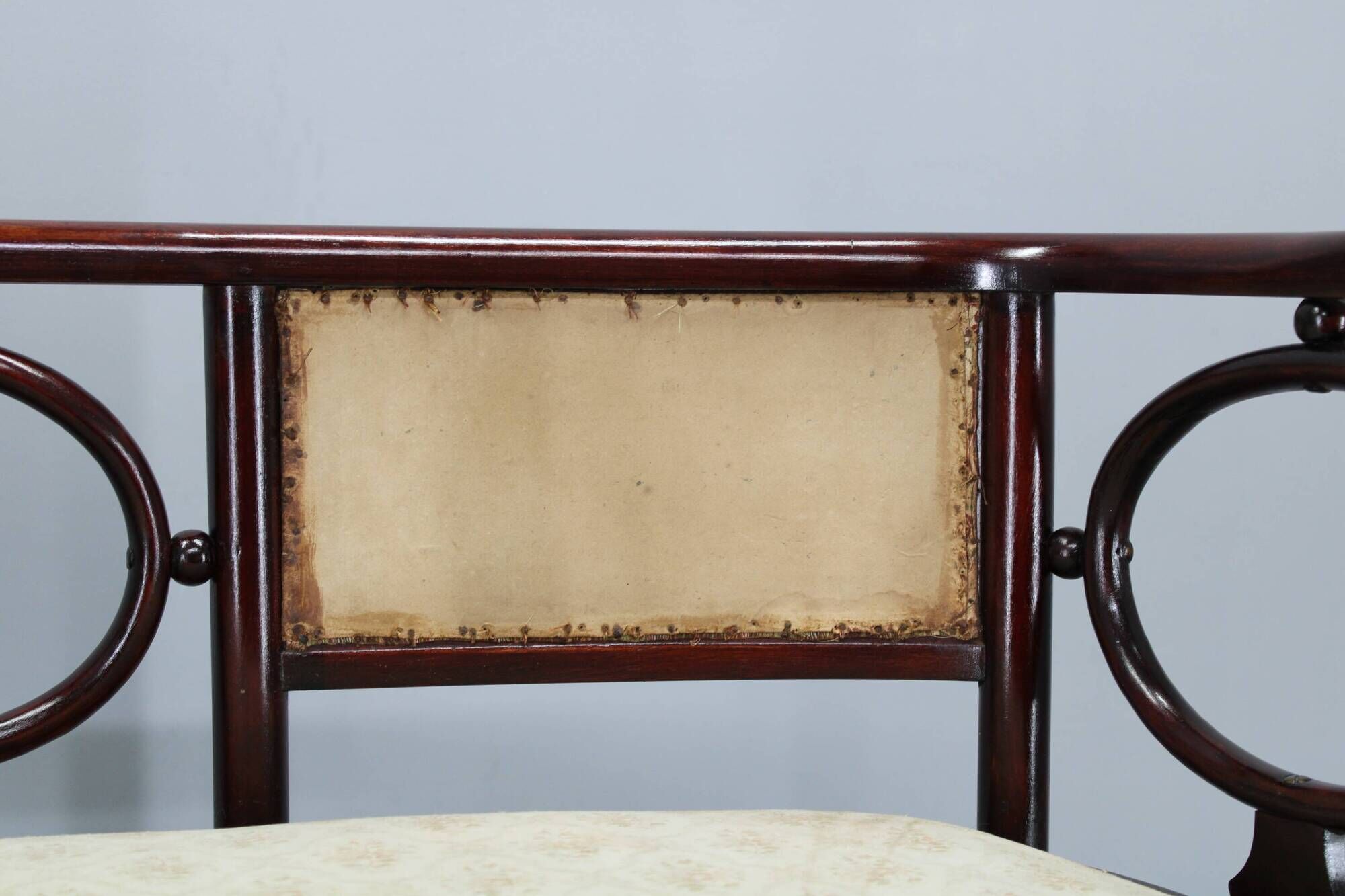 Josef Hoffmann Variation of Art Nouveau "Fledermaus" sofa by Fischel