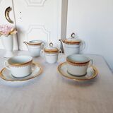 Lujoso Play para Café o Tee para respaldo en Porcelana Tharaud Limoges Modelo Austerlich