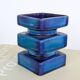 Cari Zalloni vase for Steuler, model 5101, Blue Space Age Ceramic