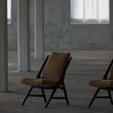 Pair of armchairs from the 50s-60s in boucle, mid-century Swedish design.