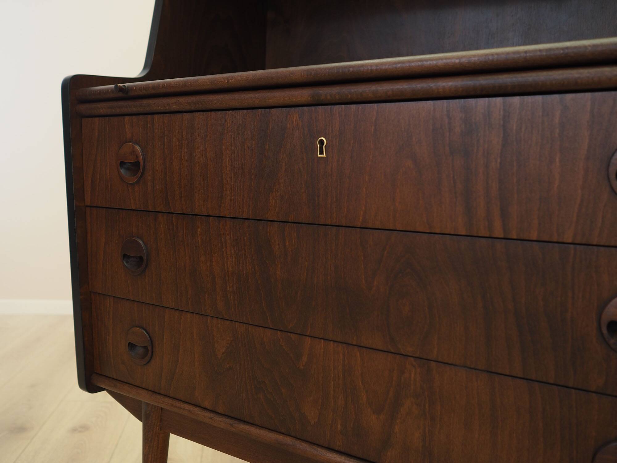 Walnut Secretary Desk 1960s Denmark with Drawers