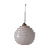 Pink clichy glass walk-in hanging
