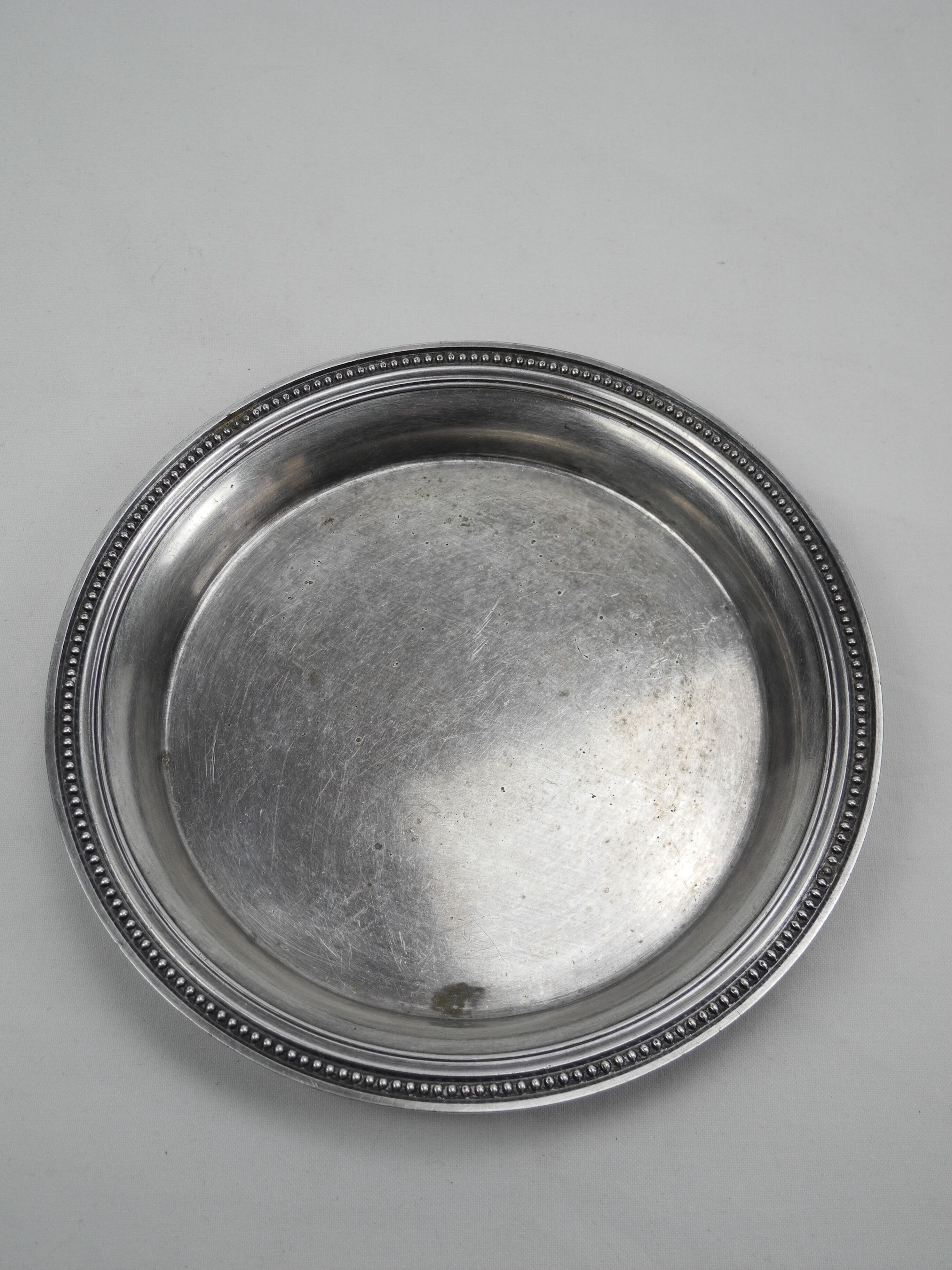 under bottle Christofle french silver metal bottle coaster