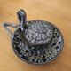 Pair of covered ceramic vintage trembler cups