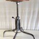 Tubular metal and wood workshop stool - 50s/60s