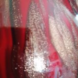 Vase in gold and red opaline