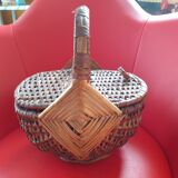 Children's wicker basket, 2 lids