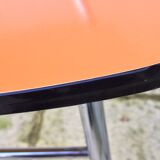 Set of 6 vintage orange formica chairs, 70s