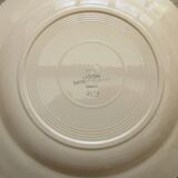 6 plates a decor floral on pink background faience digoin sarreguemine