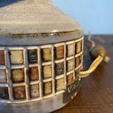 Ceramic lamp Vallauris Old Mill year 60 lampshade rope