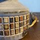 Ceramic lamp Vallauris Old Mill year 60 lampshade rope