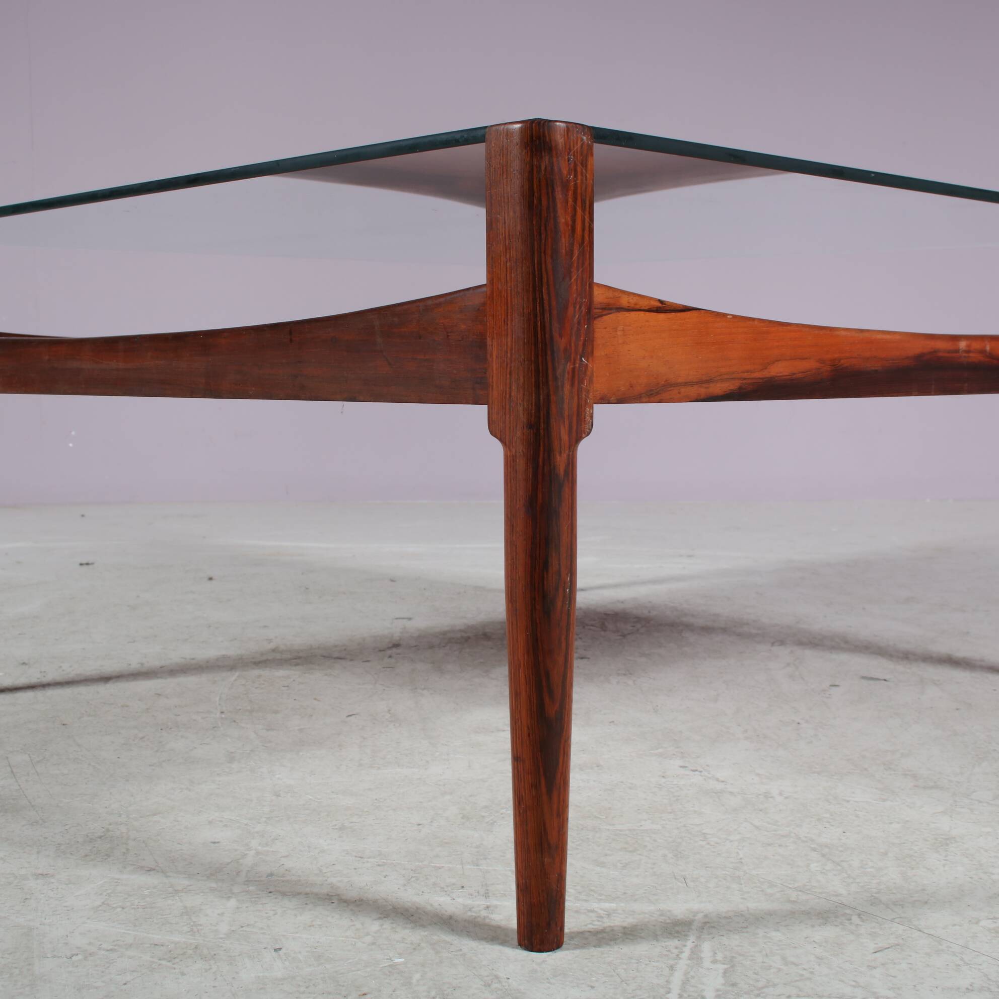 Elegant 1950s wooden coffee table from Denmark