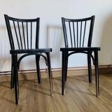 Set of 6 black Baumann N153 chairs