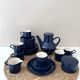 Melitta Stockholm for 6 persons, coffee set blue, 60's