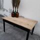 Table de ferme ancienne patiné noir -1m30