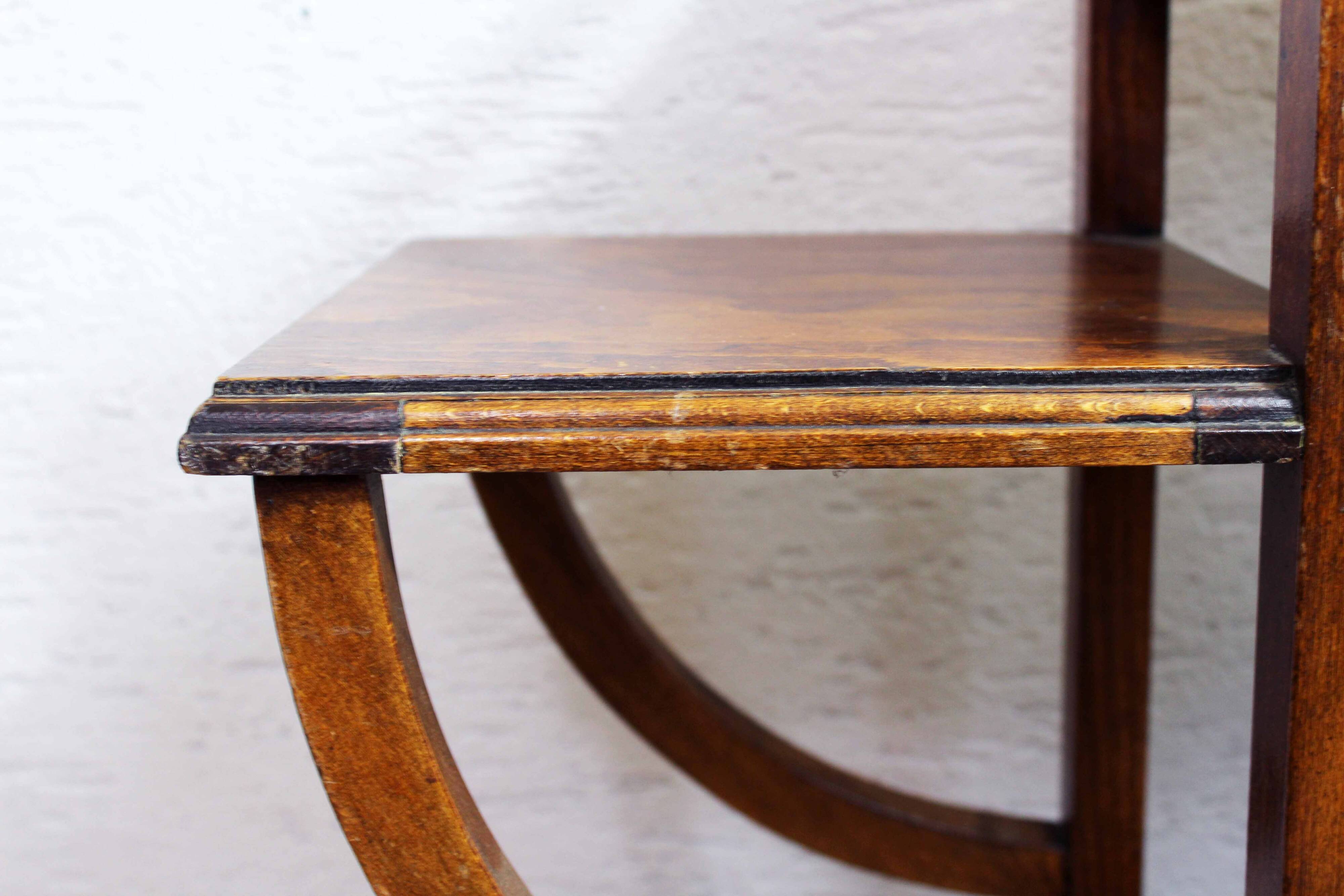 Art Deco planter in wood and zinc