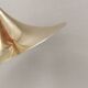 Golden semi hanging lamp, designed by bonderup & thorup Denmak 1974