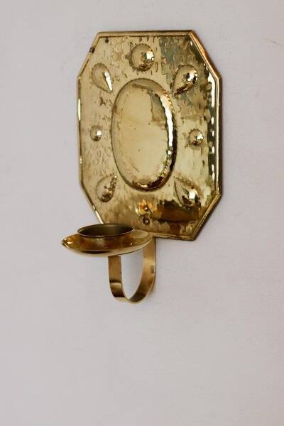 Pair of mid-century brass Swedish sconces