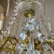golden bronze chandelier in Louis XVI style