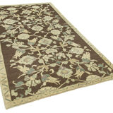 1950s hand-knotted antique turkish beige rug 151 cm x 263 cm