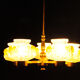 Scandinavian chandelier polished brass
