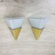 Set of 2 Limburg Glashütte brass and glass wall lamps sconce , 1970s