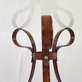 Painted side table in steel, effect trompe l'oeil