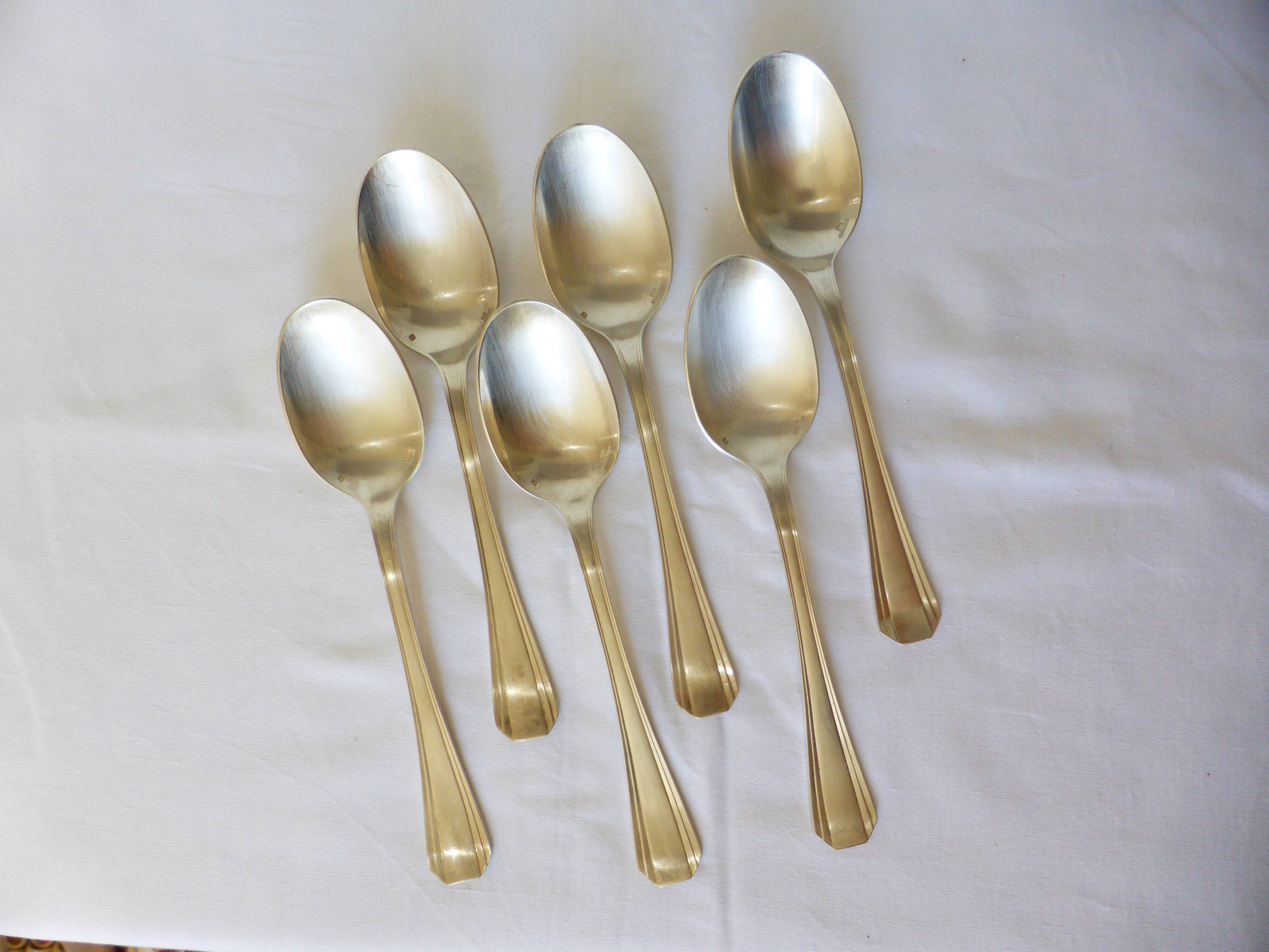 6 cuillères à soupe Christofle de style art déco 220672
