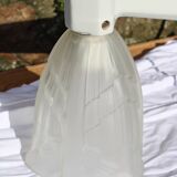 Porcelain and frosted glass wall light