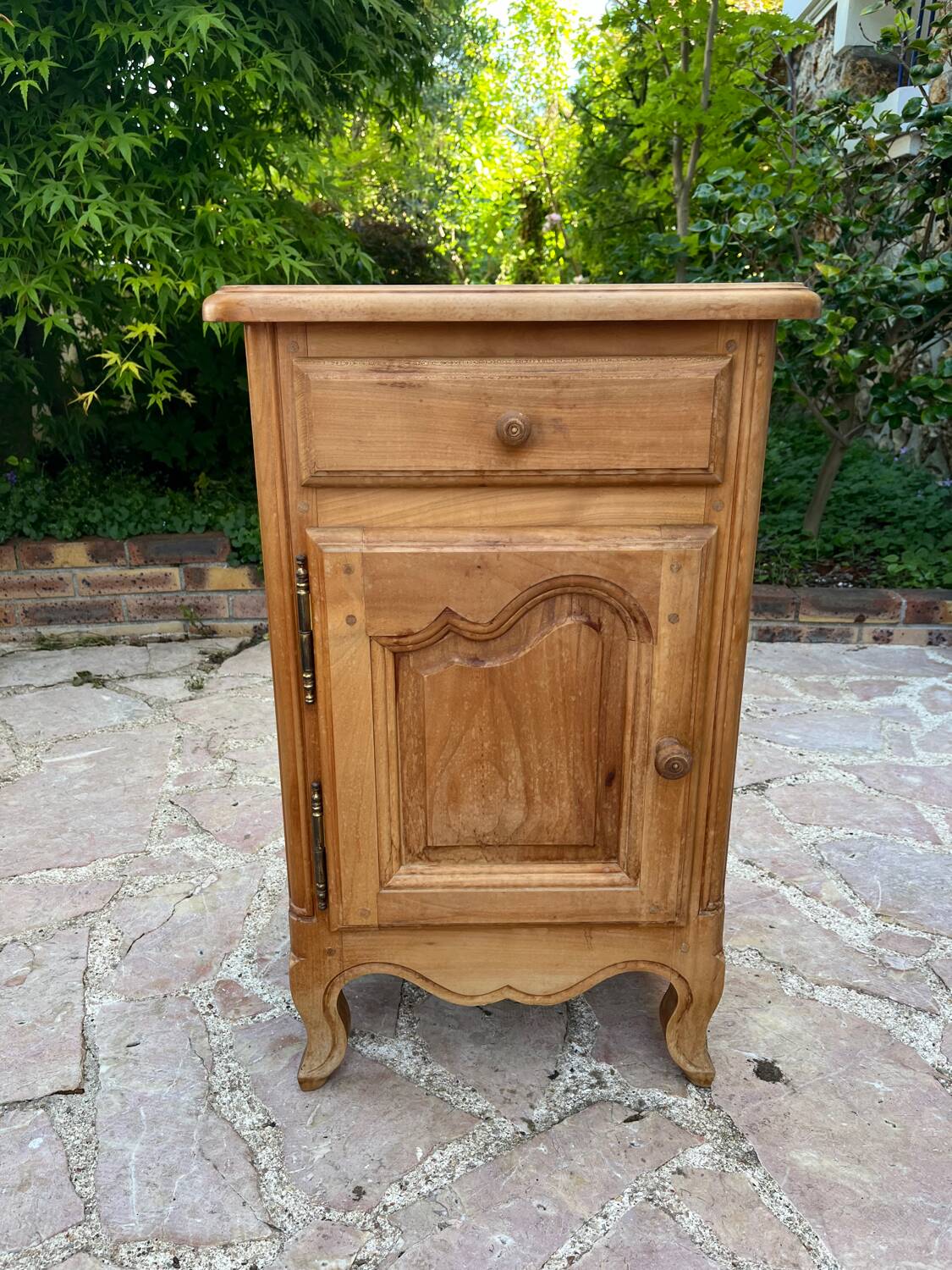 Vintage solid wood bedside table