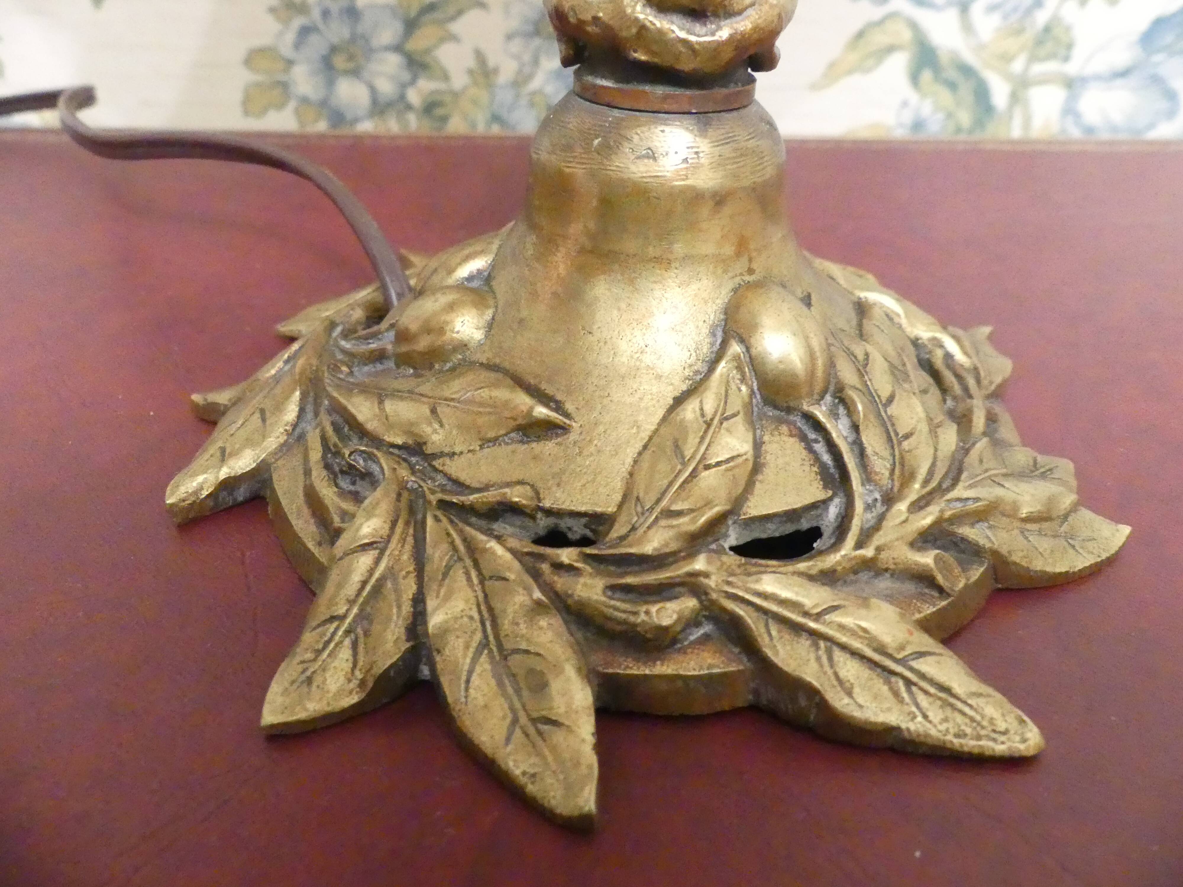 Lamp chiseled bronze art nouveau period nineteenth century